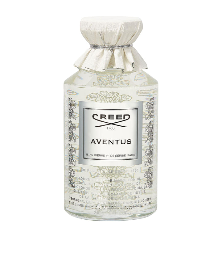 Creed Aventus Eau De Parfum Flacon 8.4 oz at ParisConnectionPerfumes.com – Majestic 8.4 oz Fragrance that Fuses Fruity Freshness with Earthy Depth for a Commanding Presence

