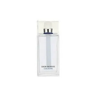 Showcasing DIOR HOMME COLOGNE 4.2 OZ, featuring a luxurious glass bottle with clean lines and a refined cap, beautifully packaged at Paris Connection Perfumes for a perfect gift.